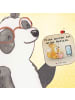 Mr. & Mrs. Panda Glas-Untersetzer Fuchs Filme gucken Design mit ... in Weiß