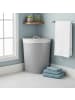 relaxdays Eckwäschekorb in Grau - (B)36 x (H)60 x (T)36 cm