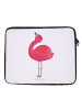 Mr. & Mrs. Panda Notebook Tasche Flamingo Stolz ohne Spruch in Weiß