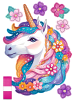 URSUS Diamond Painting Schultüten Deko-Set "FANCY UNICORN" - ab 3 Jahren