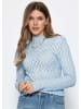 SASSYCLASSY Langarmshirt aus Spitze in Blau