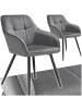 tectake Polstersessel gepolstert, in Samtoptik, gesteppt, 58 x 62 x 82 cm