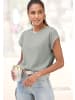 LASCANA T-Shirt in grau meliert