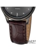 Regent Armbanduhr-Analog braun mittel (ca. 33mm) Regent Lederarmband