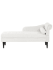 Beliani Chaiselongue YVOIRE in Weiß/Schwarz - (W) 68 x (H) 72 x (L) 151 cm rechtsseitig