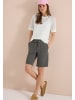 Cecil T-Shirt mit Rundhals in Ajour-Optik in Vanilla White