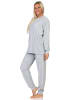 NORMANN Frottee Schlafanzug Homewear Loungewearr Sternen - 81708 in grau