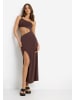 LSCN BY LASCANA One-Shoulder-Kleid in dunkelbraun