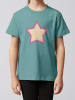 wat? Apparel T-Shirt Stern in Teal Monstera
