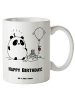 Mr. & Mrs. Panda Tasse Panda Geburtstag mit Spruch in Weiß