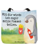 Mr. & Mrs. Panda Shopper Pinguin Pommes Design mit Spruch in Weiß