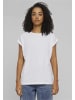 Urban Classics Urban Classics Damen Ladies Extended Shoulder Tee in white
