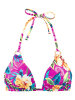 LASCANA Triangel-Bikini-Top in pink bedruckt