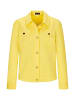 GOLDNER Kurzgröße:  Baumwolljacke mit edlen Ziernähten in gelb