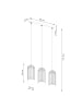 Nice Lamps Pendelleuchte BELINDA 3L  Weiß H 209