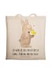 Mr. & Mrs. Panda Shopping Tasche Hase Küken mit Spruch in Creme