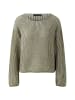 Oui Pullover in khaki white