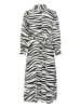 Kaffe Kleid KAemine Regular fit in Chalk/Black Animal