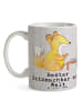 Mr. & Mrs. Panda Tasse Fuchs Bester Sitznachbar der Welt mit Spruch in Grau Pastell