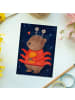 Mr. & Mrs. Panda Postkarte Krebs Astrologie Design ohne Spruch in Weiß