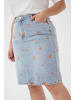 KAFFE curve Denimrock KCbetty Regular fit in Blue Denim/Red Flower Emb.