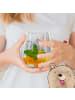 Mr. & Mrs. Panda Glas Pinguin Lagerfeuer mit Spruch in Transparent