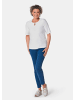 GOLDNER Kurzgröße:  Shirt Feminines Spitzenshirt in weiß