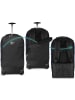 normani Reisetasche mit Rollen und Rucksackfunktion Melano90 in Schwarz/Navy