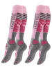 Stark Soul® Ski & Snowboard Socken 2 Paar, mit Spezialpolsterung in Altrosa/Grau