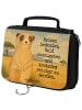Mr. & Mrs. Panda Beautycase Erdmännchen Design mit Spruch in Weiß