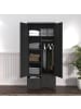 en.casa Kleiderschrank Hankasalmi in Schwarz (G)46.72kg