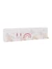 relaxdays Kindergarderobe Grau/ Rot - (B)38 x (H)10 x (T)5,5 cm