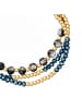 Lulu & Jane Armband aus Metall-Legierung mit Glas in gelbgold