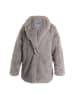 DreiMaster Damen Mantel Aus Webpelz in Grau Mauve