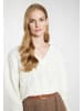 DreiMaster Damen Strickpullover in Wollweiss