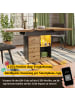 ABRIHOME Ausziehbarer Esstisch Küchentisch 110-140×80cm für 4-6 Personen mit LED