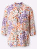 Sieh an! Druckbluse in ecru-lila-bedruckt
