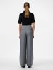 Pieces Hose mit weitem Bein in Grey Pinstripe
