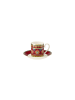 Villeroy & Boch 2er Set Espressotasse mit Untertasse Samarkand Rubin 50 ml in bunt