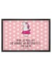 Mr. & Mrs. Panda Sauberlaufmatte Einhorn Ballerina mit Spruch in Rot Pastell