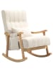 HOMCOM Schaukelstuhl-65L x 90B x 98H cm-Beige