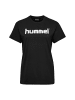 Hummel T-Shirt Training Kurzarm Sport Rundhals Figurbetont in Schwarz