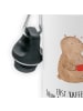 Mr. & Mrs. Panda Kindertrinkflasche Bär Kaffee mit Spruch in Weiß