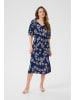 Kaffe Kleid BPskyla A-shape in Blue / White Leaf Print