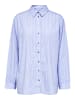 SELECTED FEMME Basic Langarm Hemd Bluse aus Baumwolle SLFREKA in Blau