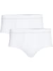 Con-ta Baumwolle, Feinripp Slip 2er-Pack in weiß