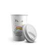 Mr. & Mrs. Panda To Go Becher Einhorn Regenbogen mit Spruch in Weiß