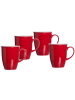 Ritzenhoff & Breker 4er Set Kaffeebecher Doppio 320 ml in Rot