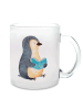 Mr. & Mrs. Panda Teetasse Pinguin Buch ohne Spruch in Transparent