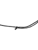 Adeliás Damen Halskette aus Textil 60 cm in schwarz